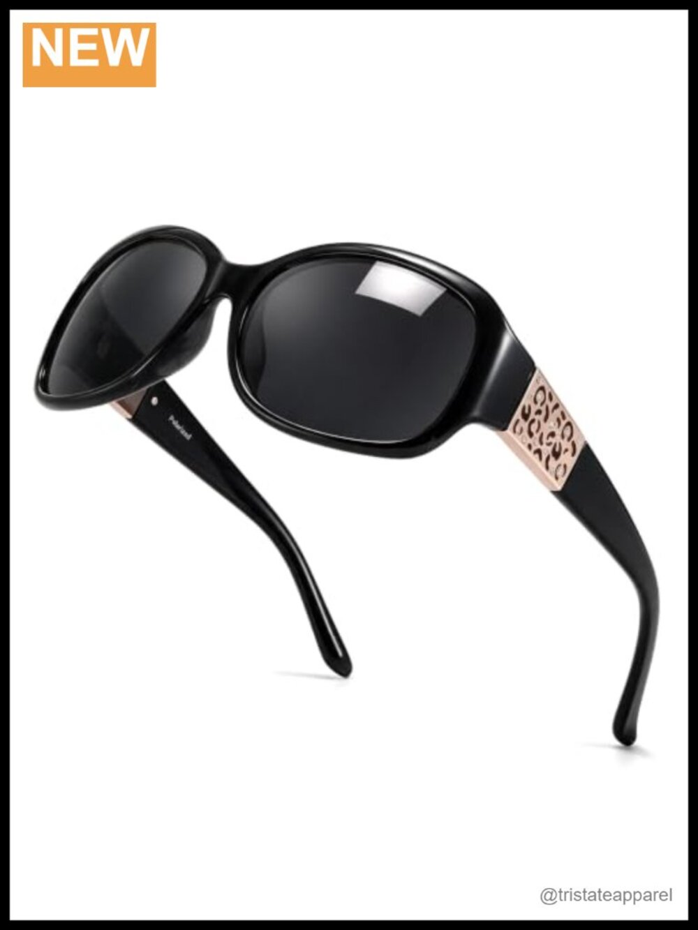 Polarized Wrap Around Sunglasses UV400 Protection Rectangular Full Frame for